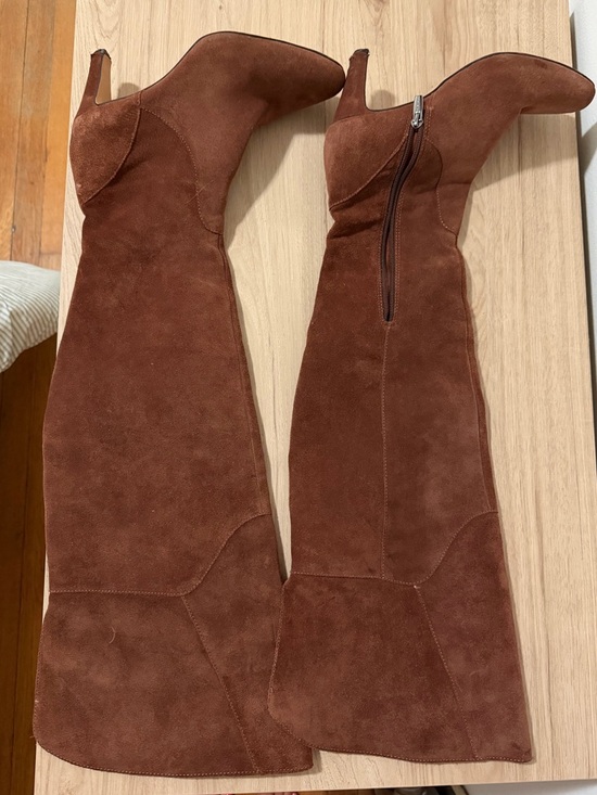 Vince Camuto Shoes - Vince Camuto Chestnut Brown Over-the-Knee Suede Boots
